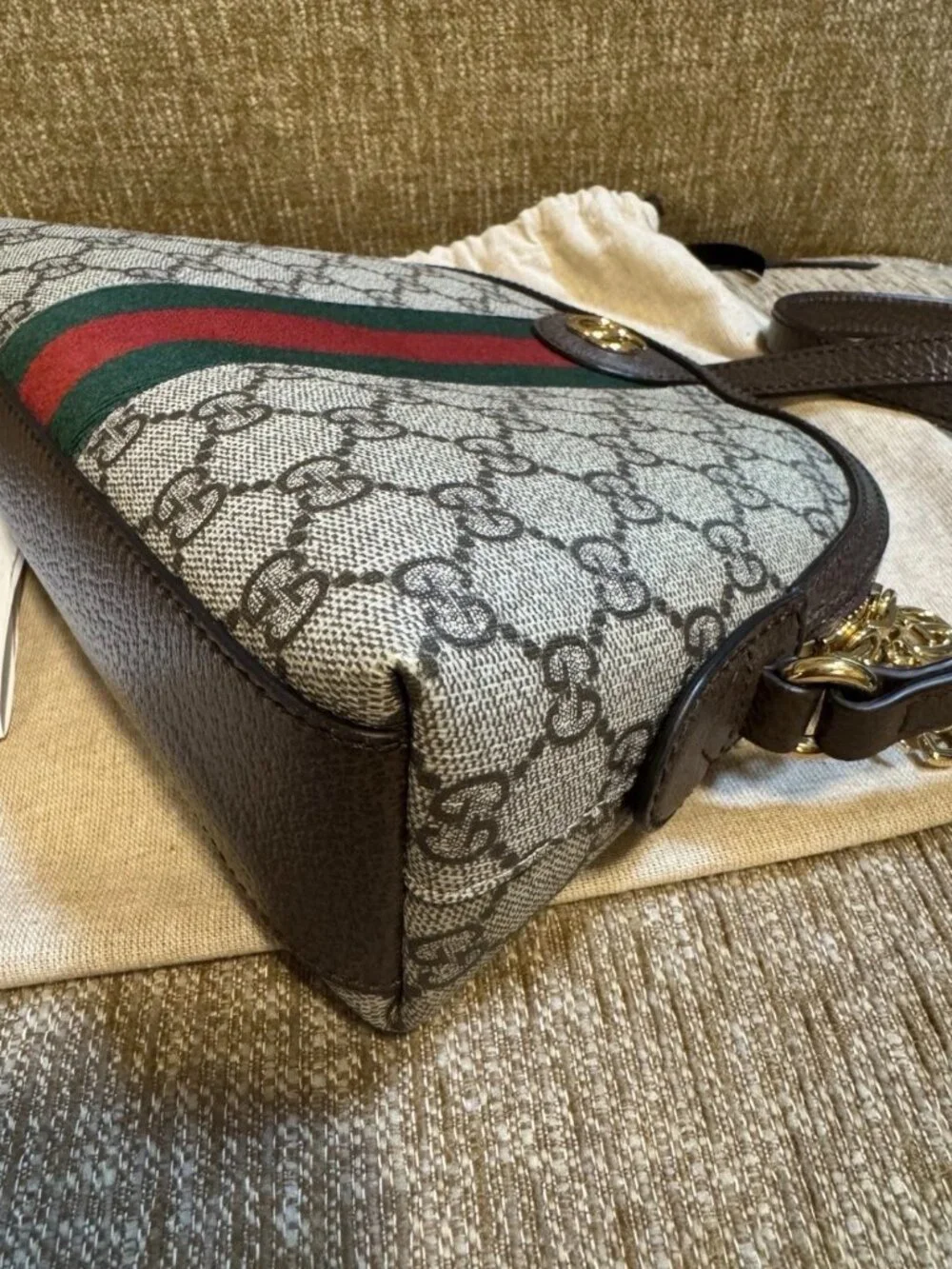 GUCCI OPHIDIA GG Small Dome Shoulder Bag